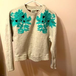 MOVING SALE 3.1 Phillip Lim Floral Embroidered Decorative Sweatshirt